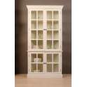 Vitrina Provenzal en Blanco Roto Vintage 4 Puertas