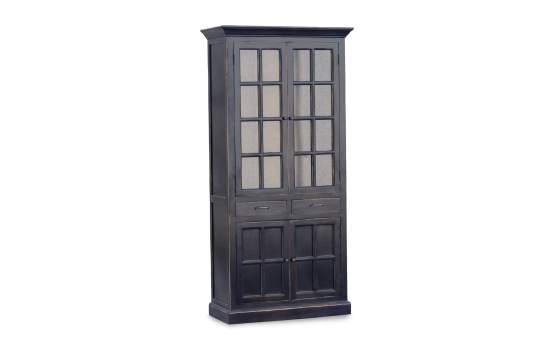 Vitrina Provenzal en Negro 4 Puertas Serie Tricoans Vitrina Provenzal en Negro 4 Puertas Serie Tricoans