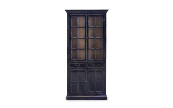 Vitrina Provenzal en Negro 4 Puertas Serie Tricoans Vitrina Provenzal en Negro 4 Puertas Serie Tricoans