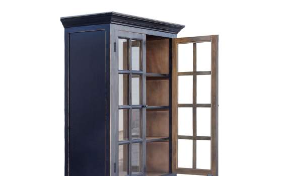 Vitrina Provenzal en Negro 4 Puertas Serie Tricoans Vitrina Provenzal en Negro 4 Puertas Serie Tricoans