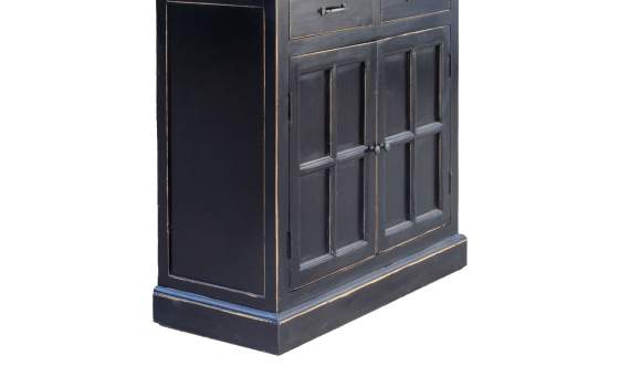 Vitrina Provenzal en Negro 4 Puertas Serie Tricoans Vitrina Provenzal en Negro 4 Puertas Serie Tricoans