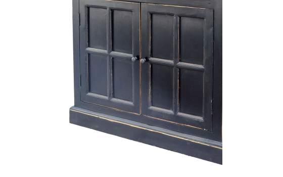Vitrina Provenzal en Negro 4 Puertas Serie Tricoans Vitrina Provenzal en Negro 4 Puertas Serie Tricoans
