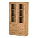 Vitrina Rustica 2 Puertas Cristal y 6 Cajones - Serie Apelby