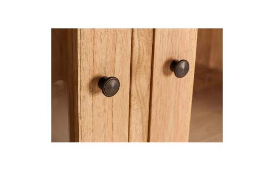 Vitrina Rustica 2 Puertas Cristal y 6 Cajones - Serie Apelby