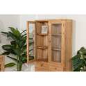 Vitrina Rustica 2 Puertas Cristal y 6 Cajones - Serie Apelby