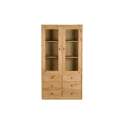 Vitrina Rustica 2 Puertas Cristal y 6 Cajones - Serie Apelby