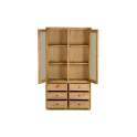 Vitrina Rustica 2 Puertas Cristal y 6 Cajones - Serie Apelby
