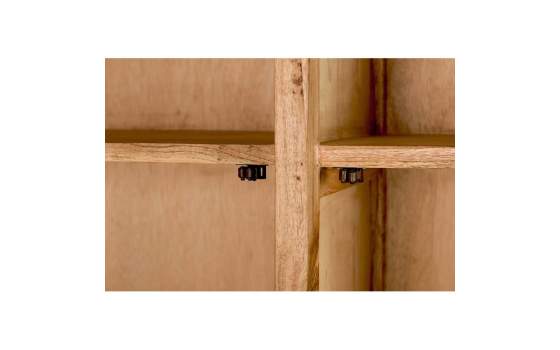 Vitrina Rustica 2 Puertas Cristal y 6 Cajones - Serie Apelby