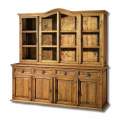 Vitrina Rustica 8 Puertas 4 Cajones Madera Pino Envejecido