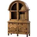 Vitrina Rustica Clasica 4 Puertas 2 Cajones Madera Maciza