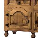 Vitrina Rustica Clasica 4 Puertas 2 Cajones Madera Maciza