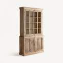Vitrina Rustica Madera Maciza Puertas Abatibles Serie Huntly