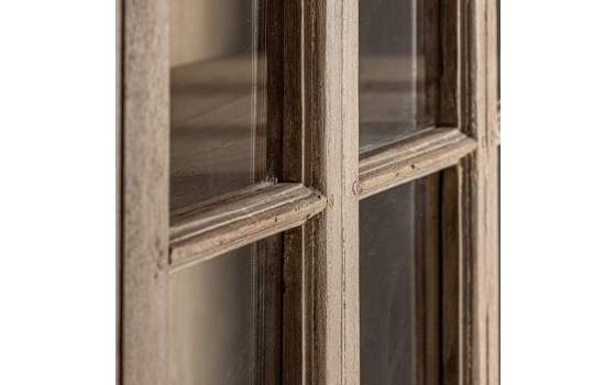 Vitrina Rustica Madera Maciza Puertas Abatibles Serie Huntly