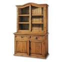 Vitrina Rustica Mejicana 4 Puertas 2 Cajones Madera Maciza