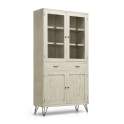 Vitrina Salon Actual Blanco Hueso Serie Muria