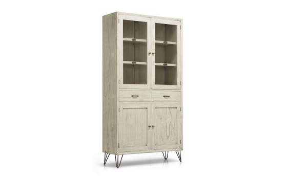Vitrina Salon Actual Blanco Hueso Serie Muria