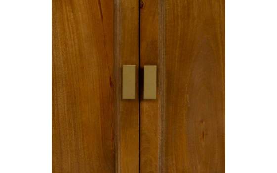 Vitrina Salon Colonial 4 Puertas Madera Maciza Serie Albre