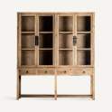 Vitrina Salon Provenzal 4 Puertas 4 Cajones Serie Mawgan