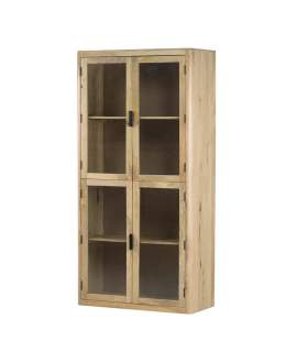 Vitrina Salon Rustica Actual 4 Puertas Acristaladas Serie Felo