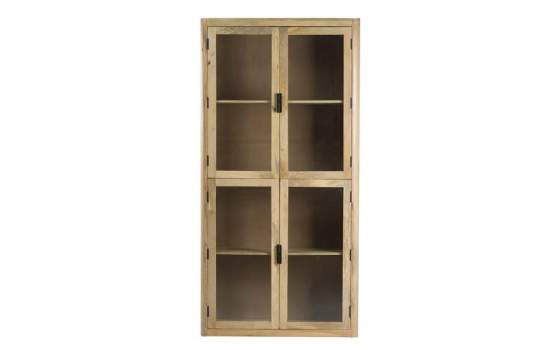 Vitrina Salon Rustica Actual 4 Puertas Acristaladas Serie Felo