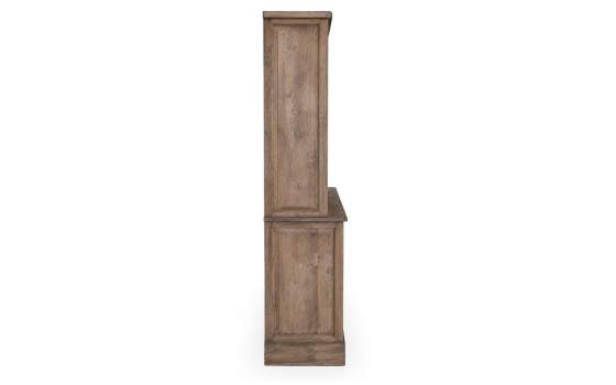 Vitrina Teca Natural 3 Cajones 4 Puertas Serie Aferoe