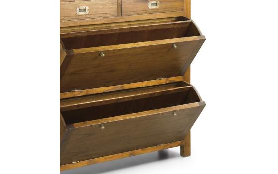 Zapatero Colonial Star 2 Puertas Abatibles 2 Cajones