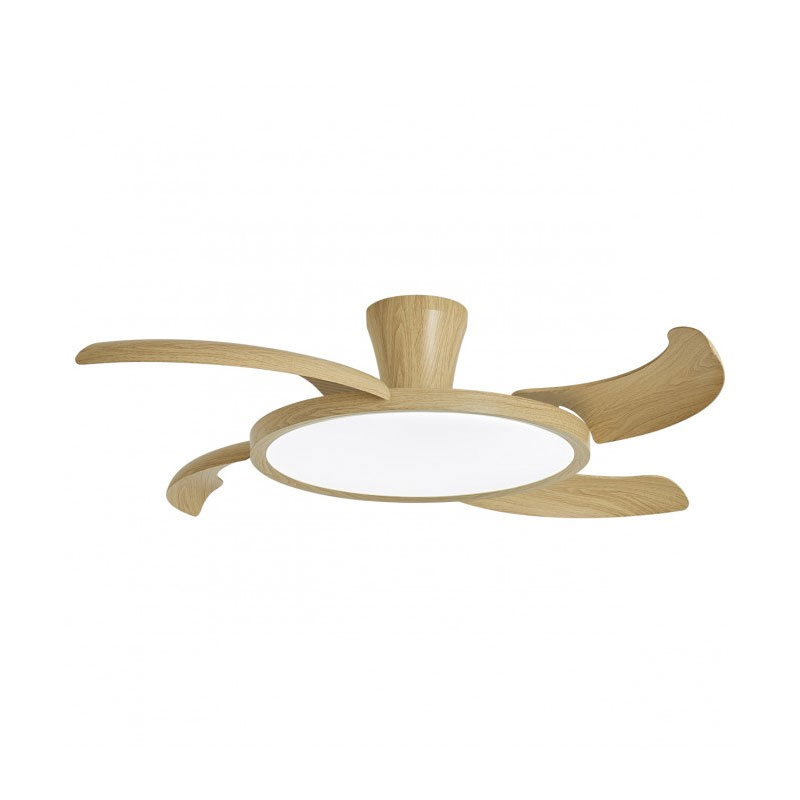 Ventilador de Techo con Aspas Retractiles Acabado Madera Qatar