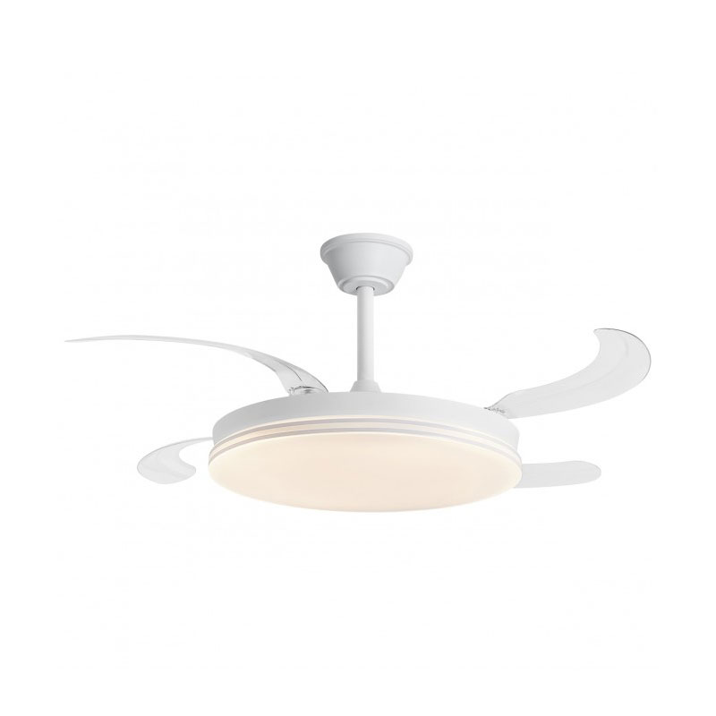 Ventilador de Techo Modernista Led Blanco Serie Ecos