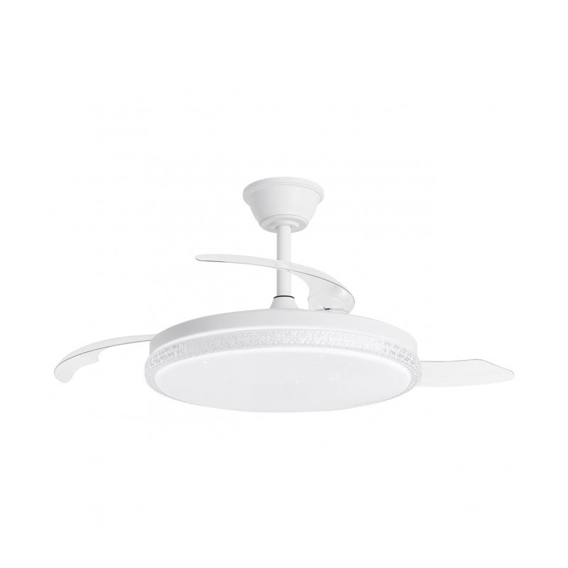 Ventilador de Techo Moderno Blanco con Aspas Retractiles Nova