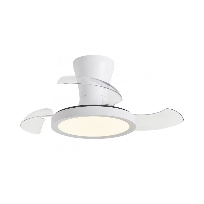 Ventilador Techo Modernista con Led Color Blanco Serie Tombet