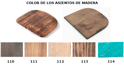 color asientos madera