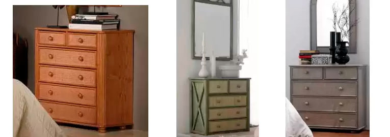 Comodas de ratan mimbre y bambu, comoda dormitorio ratan, comoda mimbre, comoda bambu