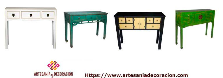 Muebles para el recibidor estilo oriental, chinos y japoneses