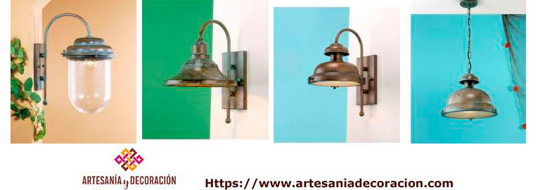 Lamparas de esterior para pared y porches estilo rustico colonial