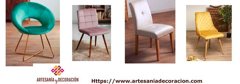 sillas para el comedor estilo moderno actual tapizadas en colores