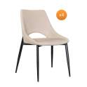 4 Sillas Salon Comedor Diseño Moderno Tapizado Beige Adiska 4 Sillas Salon Comedor Diseño Moderno Tapizado Beige Adiska