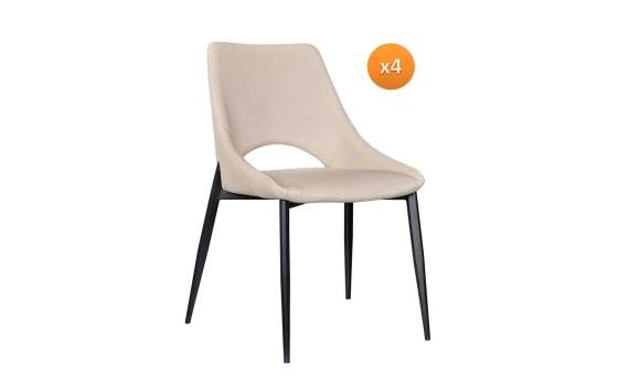 4 Sillas Salon Comedor Diseño Moderno Tapizado Beige Adiska 4 Sillas Salon Comedor Diseño Moderno Tapizado Beige Adiska