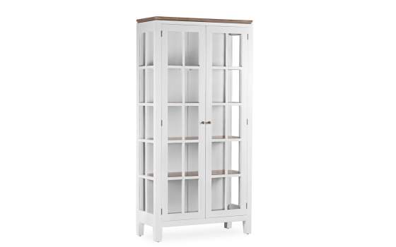 Alacena Vitrina Puertas Acristaladas Blanca Nogal Serie Everest Alacena Vitrina Puertas Acristaladas Blanca Nogal Serie Everest