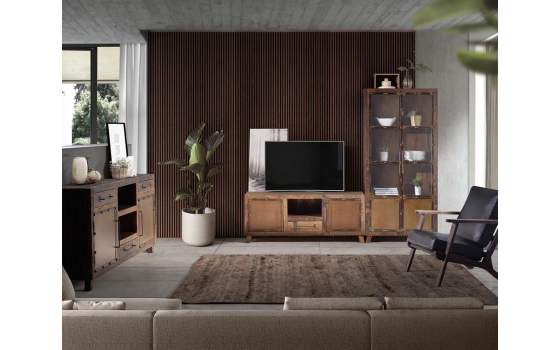 Aparador Buffet  Industrial Madera Reciclada Metal Sunderlan Aparador Buffet  Industrial Madera Reciclada Metal Sunderlan