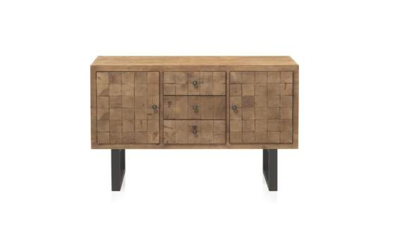 Aparador 3 Cajones 2 Puertas Industrial Madera Acero Natens Aparador 3 Cajones 2 Puertas Industrial Madera Acero Natens