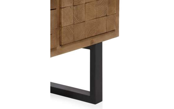 Aparador 3 Cajones 2 Puertas Industrial Madera Acero Natens Aparador 3 Cajones 2 Puertas Industrial Madera Acero Natens