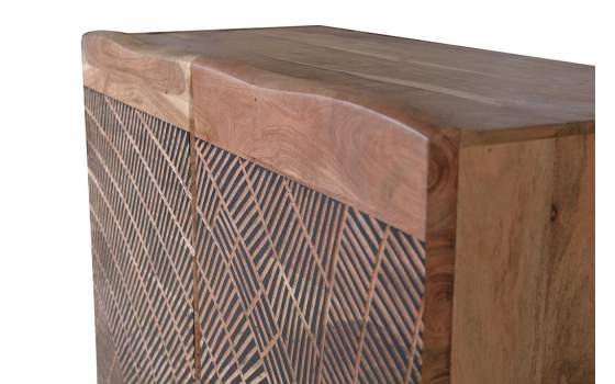 Aparador Acacia Natural 2 Puertas Talladas Serie Alvird Aparador Acacia Natural 2 Puertas Talladas Serie Alvird