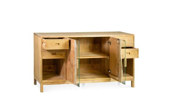 Aparador Actual 2 Puertas 4 Cajones Teca Serie Armfel Aparador Actual 2 Puertas 4 Cajones Teca Serie Armfel