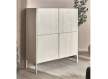 Aparador Alto 4 Puertas Madera Mango Blanco Serie Avio Aparador Alto 4 Puertas Madera Mango Blanco Serie Avio