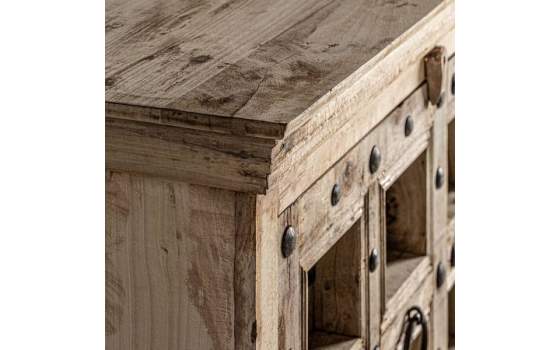 Aparador Artesanal 4 Puertas Rustico Tallado Serie Phalodi Aparador Artesanal 4 Puertas Rustico Tallado Serie Phalodi