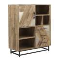 Aparador Estantes 1 Puerta 3 Cajones  Industrial Serie Aheya Aparador Estantes 1 Puerta 3 Cajones  Industrial Serie Aheya