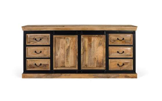 Aparador Grande Estilo Industrial  6 Cajones 2 Puertas Albedin Aparador Grande Estilo Industrial  6 Cajones 2 Puertas Albedin