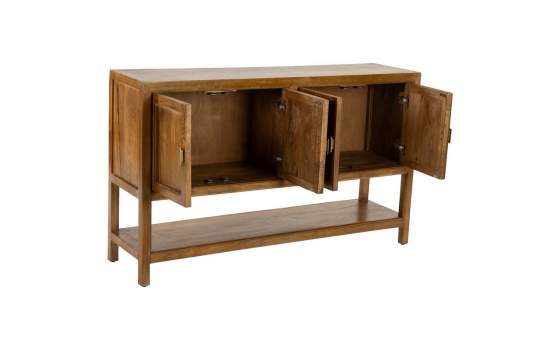 Aparador Recibidor 4 Puertas y Estante Madera Maciza Albre Aparador Recibidor 4 Puertas y Estante Madera Maciza Albre