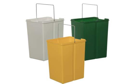 Armario cubos de Reciclaje 3 Recipientes Gris Serie Arbasola Armario cubos de Reciclaje 3 Recipientes Gris Serie Arbasola
