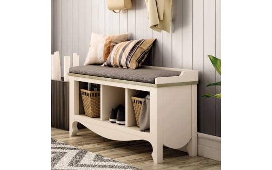 Banco Recibidor Clasico Bicolor Estilo Provenzal  Praga Banco Recibidor Clasico Bicolor Estilo Provenzal  Praga